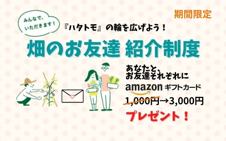 畑のお友達 紹介制度